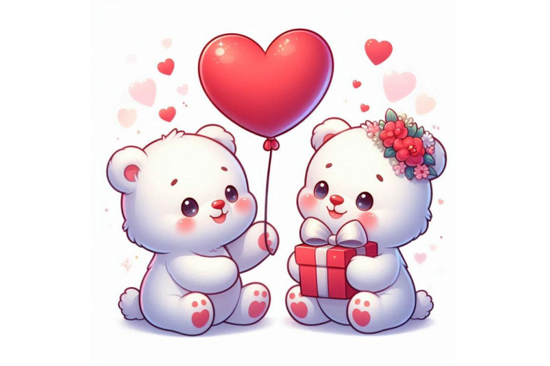 valentine-day-cute-white-bear-and-red-heart