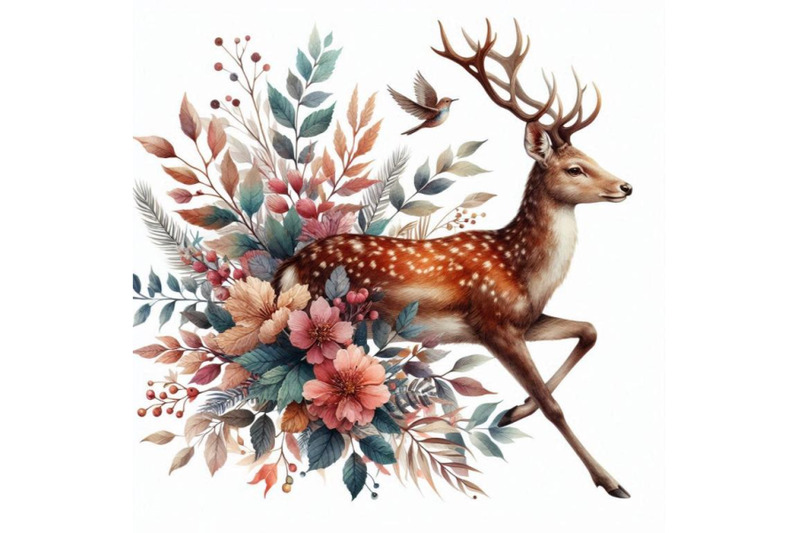 watercolor-deer-graphic-illustration