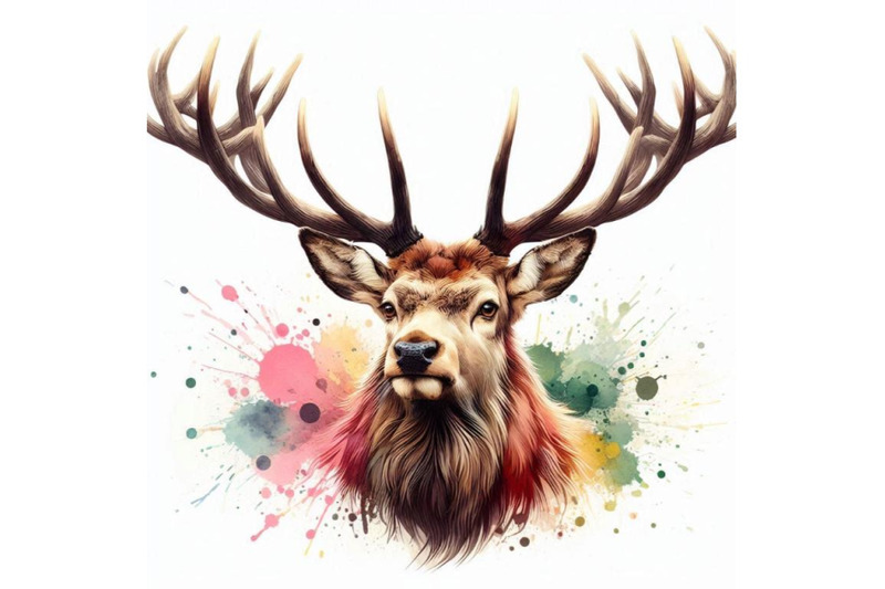 watercolor-deer-graphic-illustration