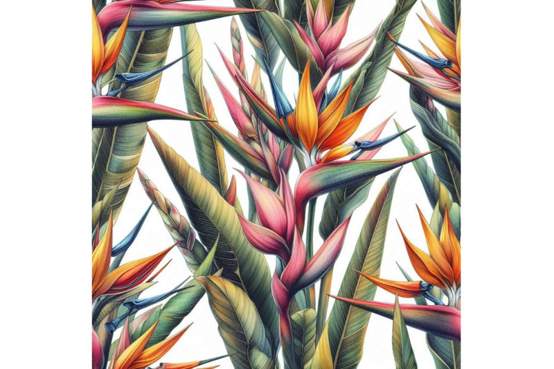 seamless-watercolor-pattern-of-paradise-garden-plant