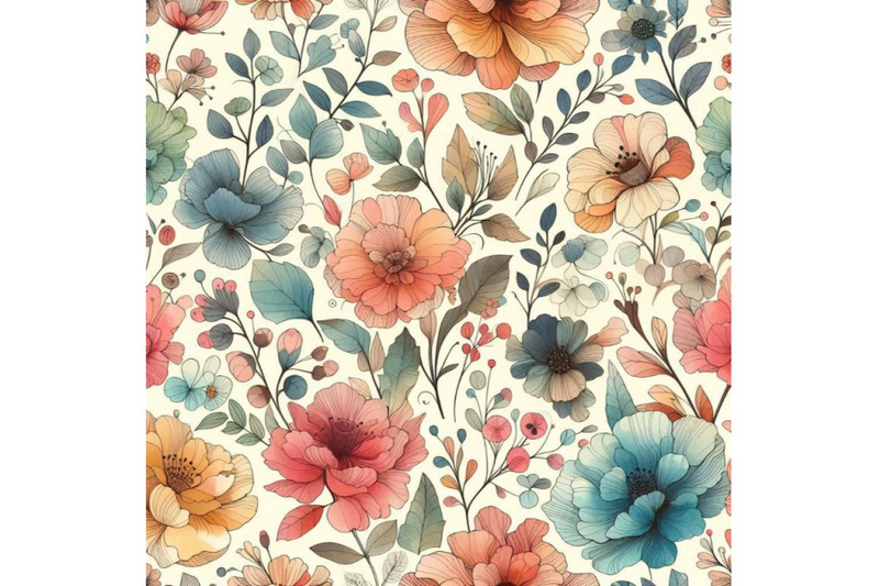 watercolor-flowers-seamless-pattern