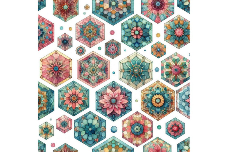 watercolor-hexagon-seamless-pattern