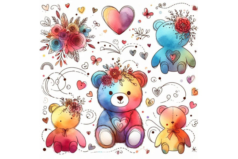 cute-teddy-bear-background-for-greeting-card