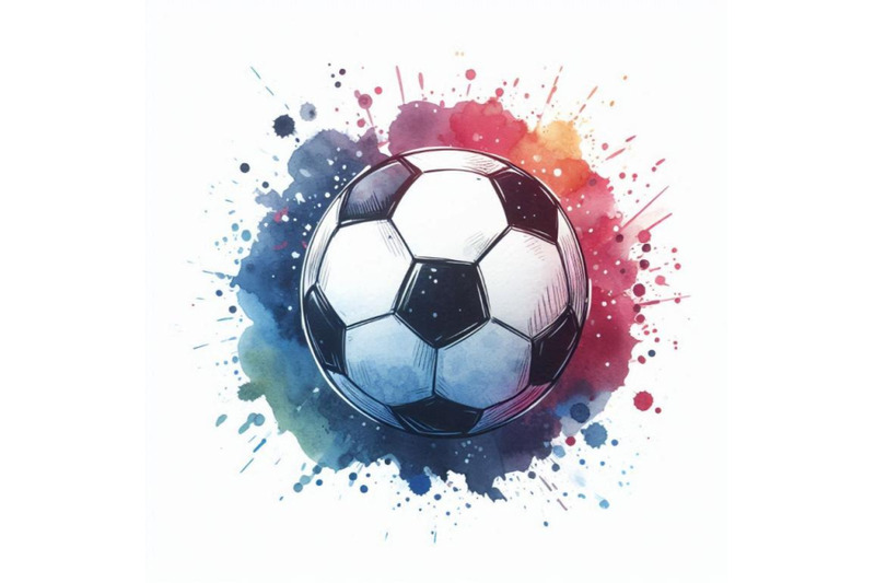 soccer-ball-football-watercolor-hand-drawn-illustration