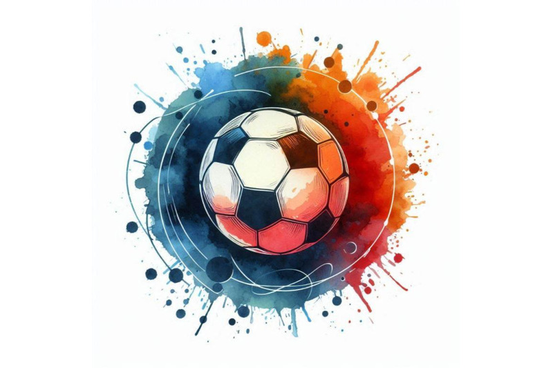 soccer-ball-football-watercolor-hand-drawn-illustration