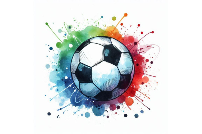 soccer-ball-football-watercolor-hand-drawn-illustration