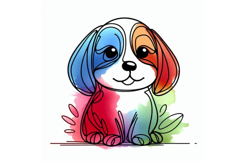 funny-dog-cute-puppy-watercolor-hand-drawn-illustration