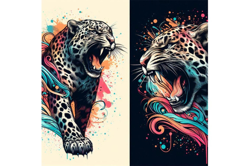 leopard-growls-t-shirt-graphics-leopard-illustration