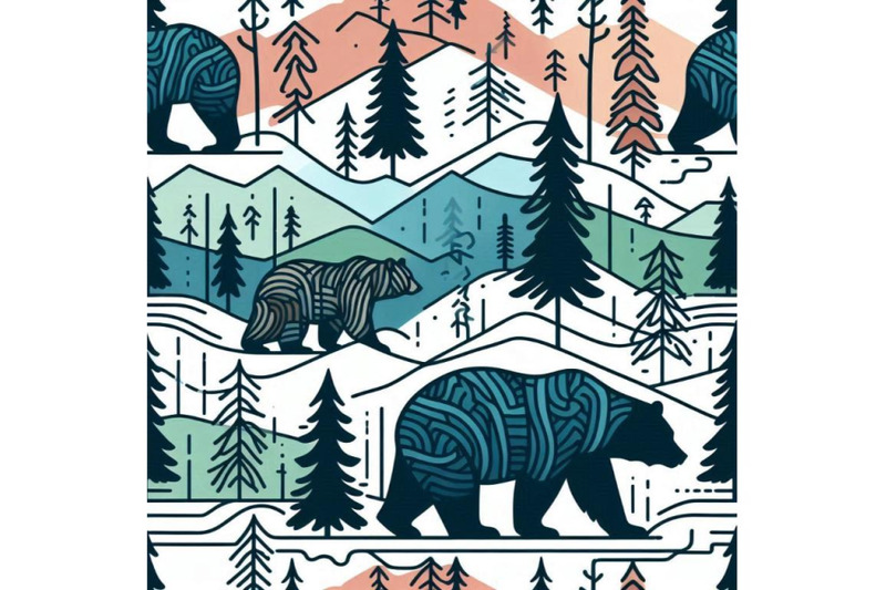 forest-seamless-pattern-wildlife-pattern-grizzly-be