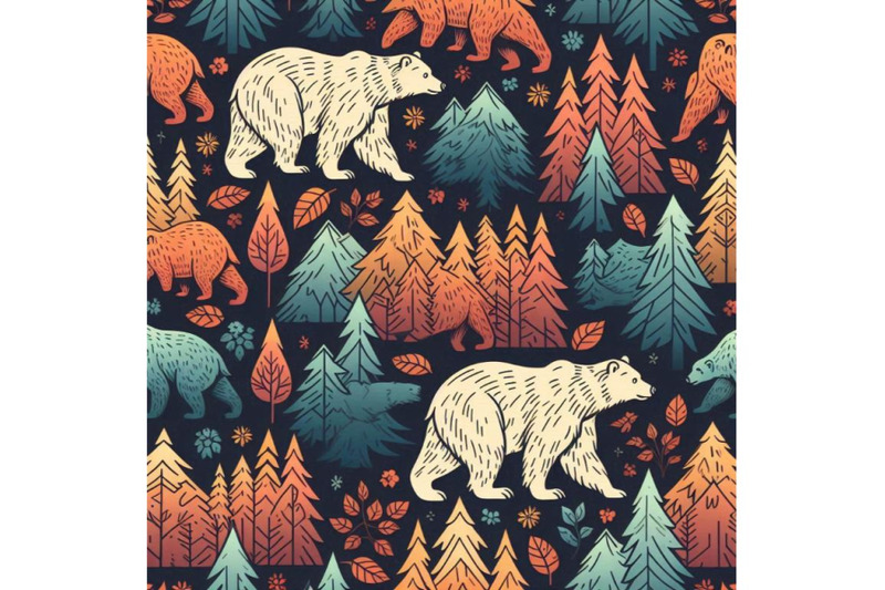 forest-seamless-pattern-wildlife-pattern-grizzly-be