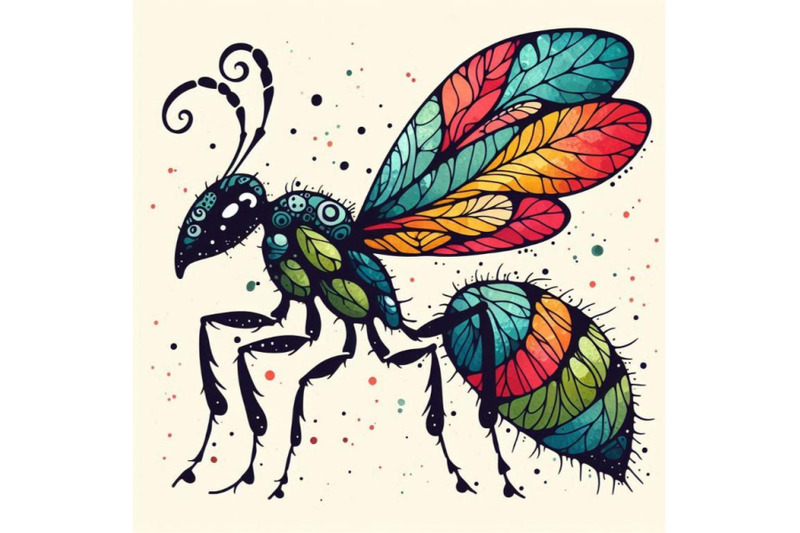 cartoon-insect-ant-watercolor-illustration