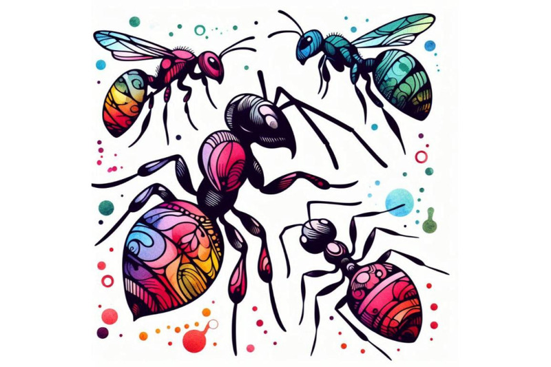 cartoon-insect-ant-watercolor-illustration