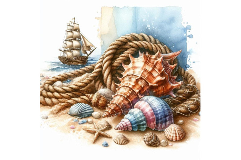 seashell-and-ship-rope-background-with-sea-sand