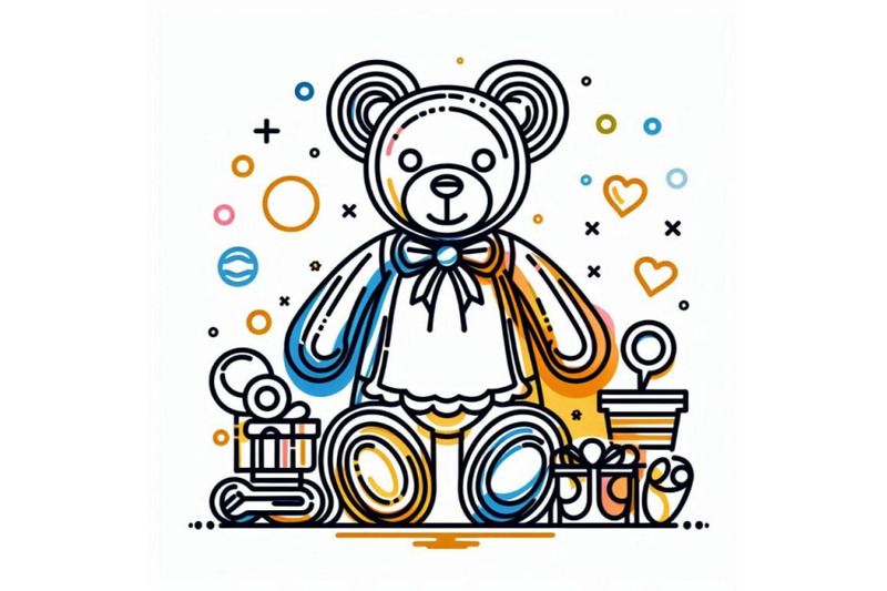 teddy-bear-in-line-art