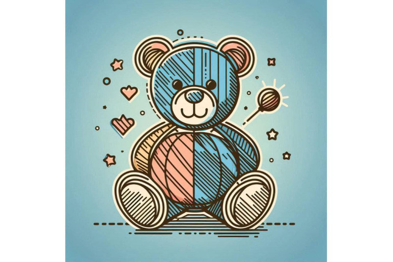 teddy-bear-in-line-art