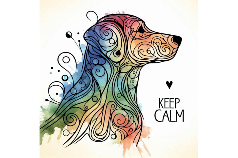 keep-calm-dog-watercolorr-illustration