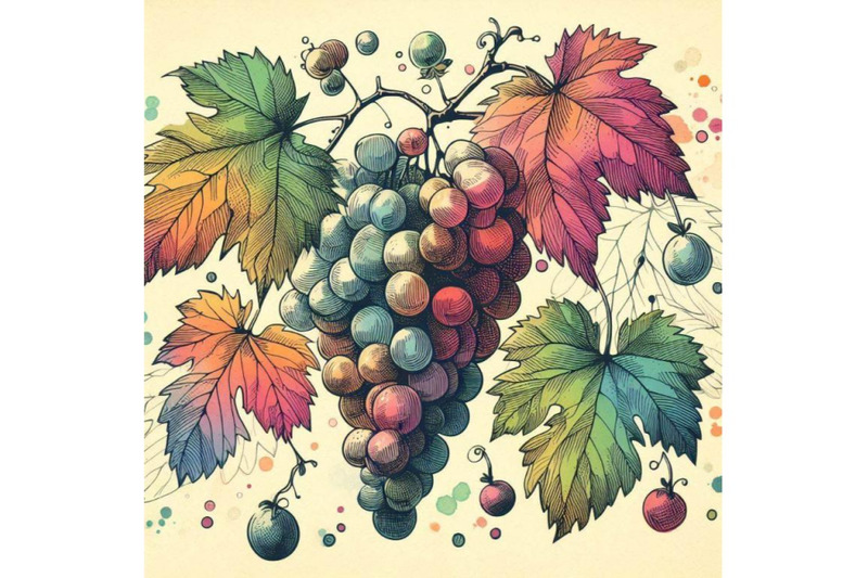 hand-drawn-watercolor-grapes-painting-backgroun