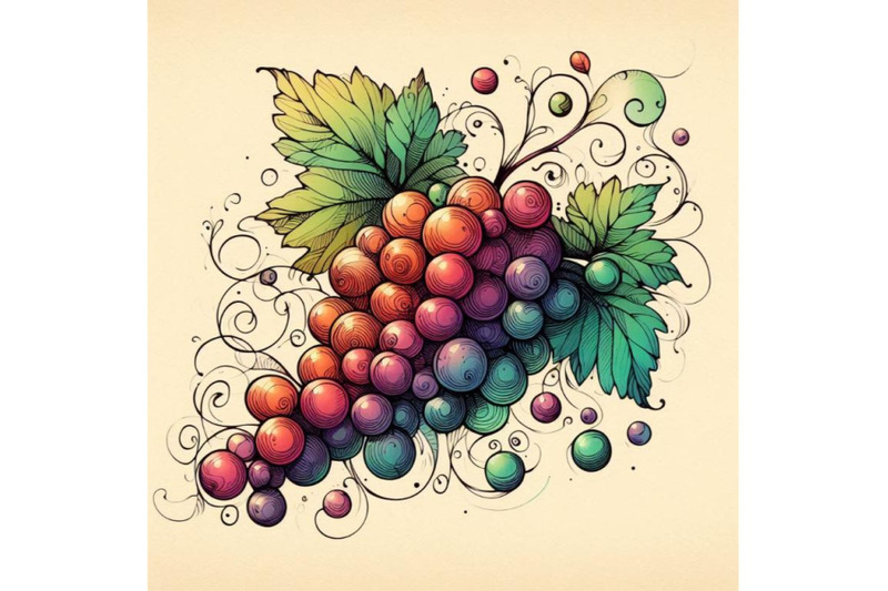 hand-drawn-watercolor-grapes-painting-backgroun