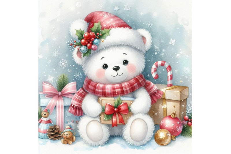 cute-white-teddy-bear-christmas-and-new-year-backgrou