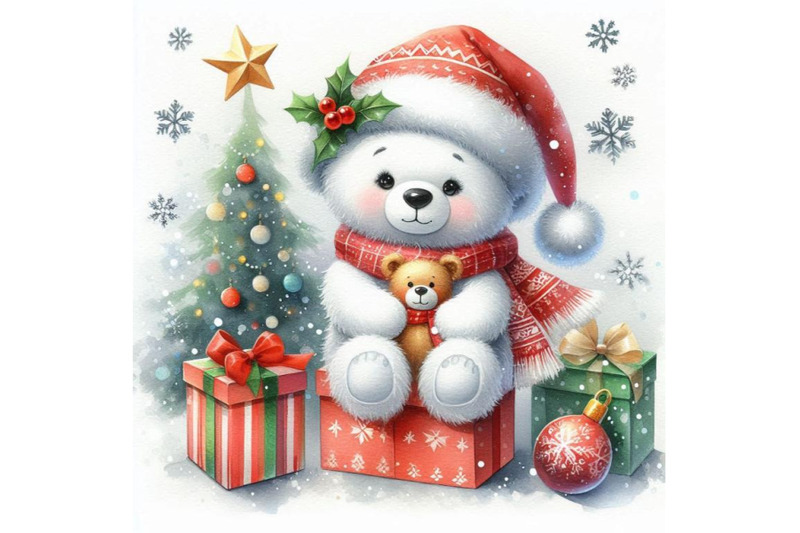 cute-white-teddy-bear-christmas-and-new-year-backgrou