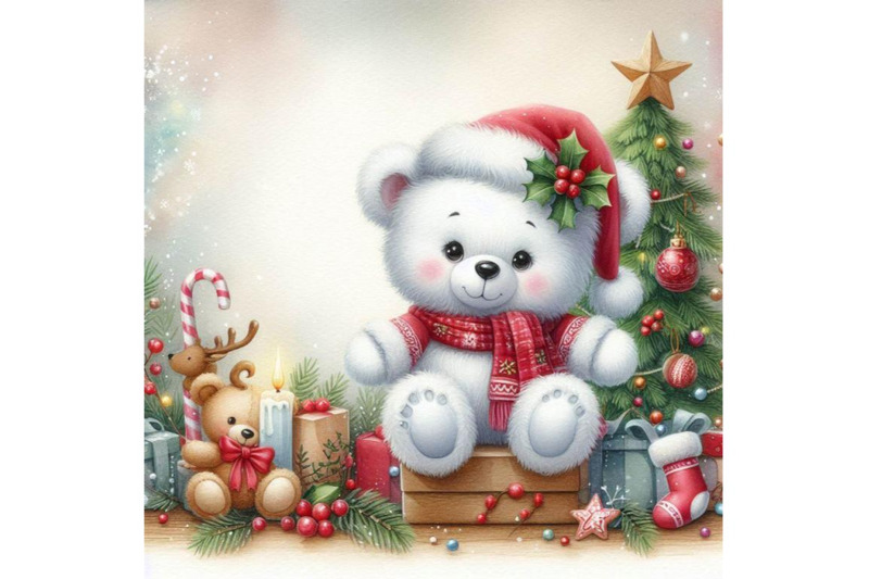 cute-white-teddy-bear-christmas-and-new-year-backgrou