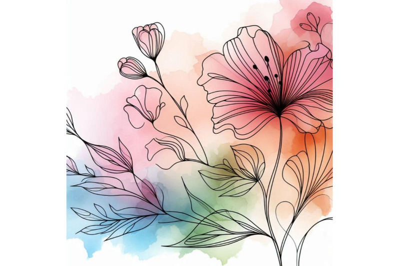 watercolor-flower-background-beauty-text