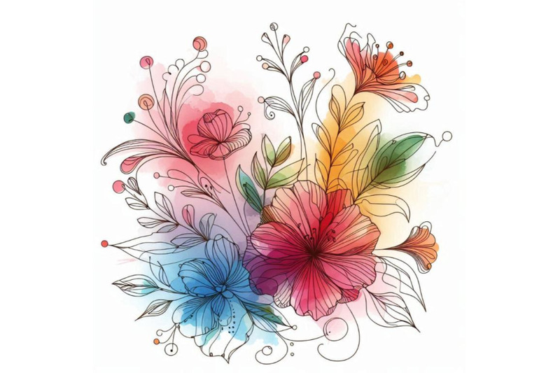 watercolor-flower-background-beauty-text