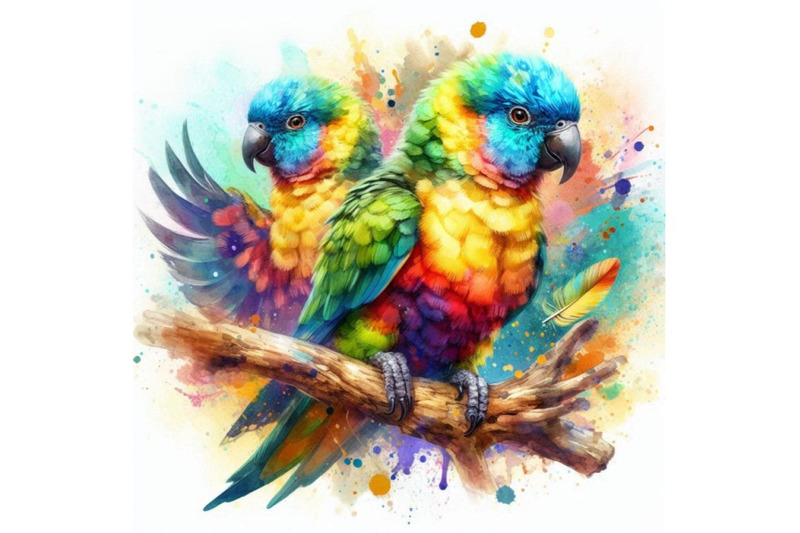 parrot-bird-hand-drawn-watercolor-illustratio