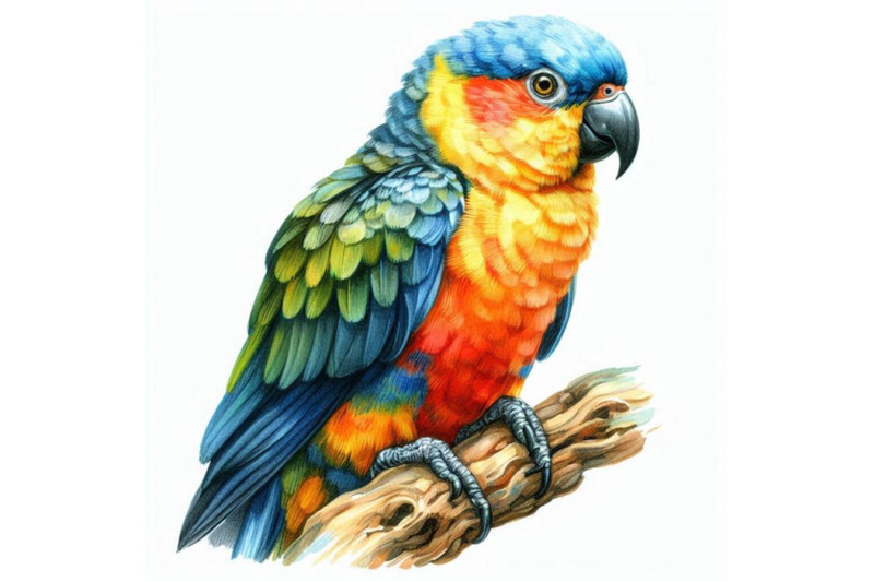 parrot-bird-hand-drawn-watercolor-illustratio