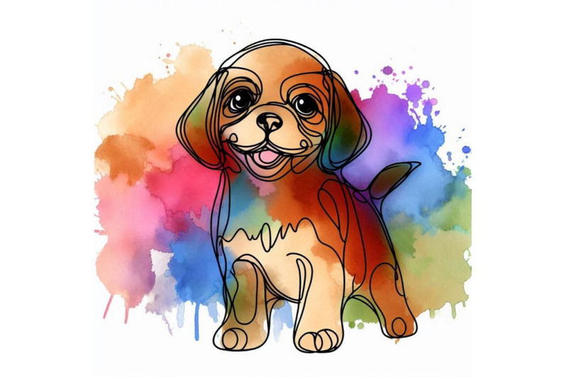 funny-puppy-dog-watercolor-background-fashion