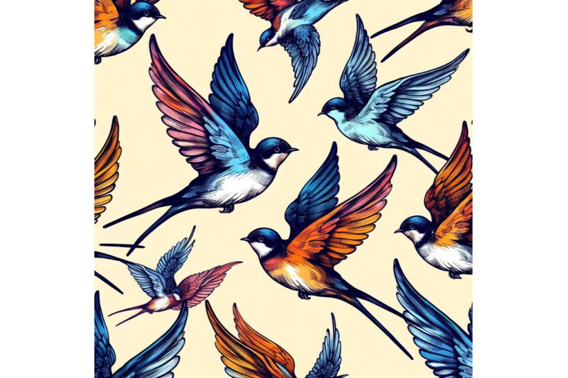 swallow-swallow-seamless-pattern-watercolor