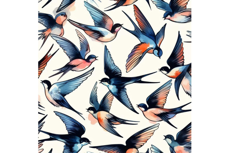 swallow-swallow-seamless-pattern-watercolor