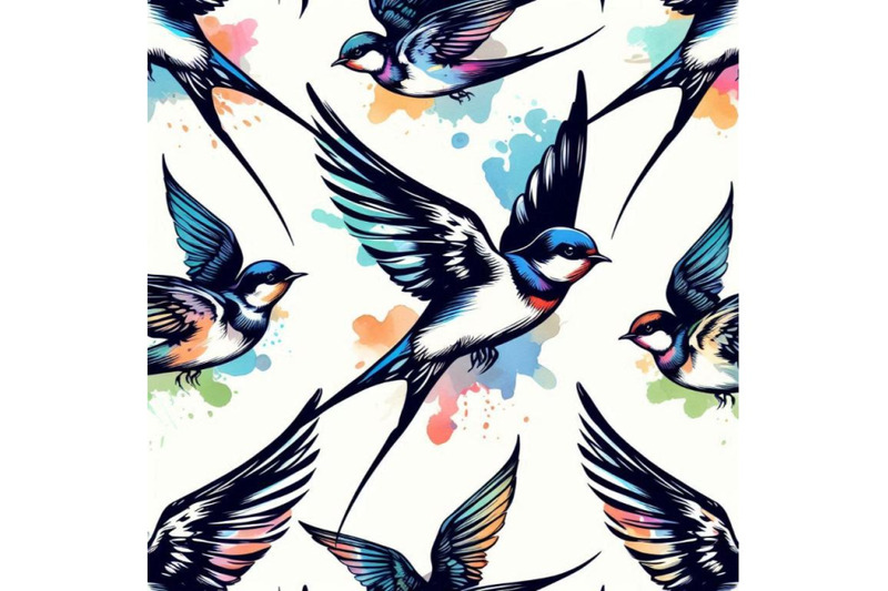 swallow-swallow-seamless-pattern-watercolor