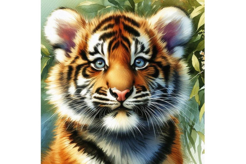 tiger-cub-wild-animals-watercolor-illustratio