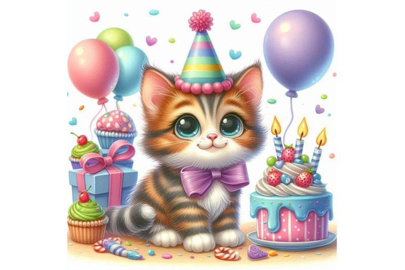 funny-kitten-decor-for-kid-birthday-background-for-holida