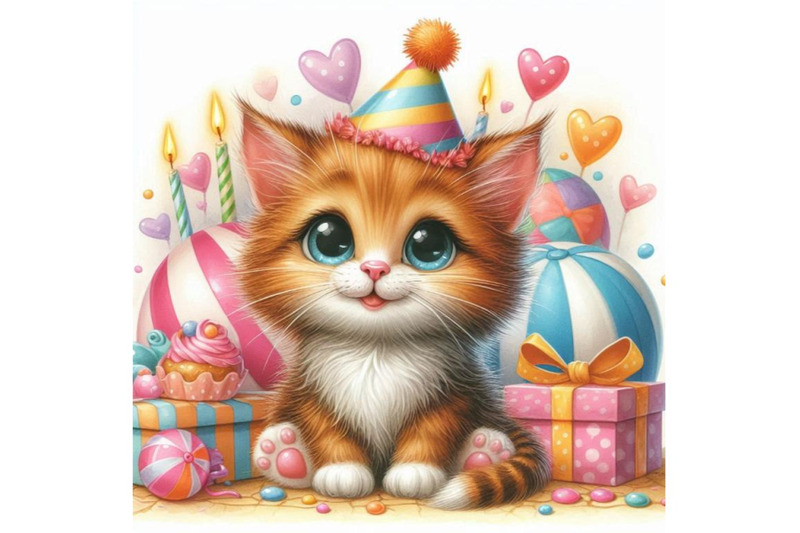 funny-kitten-decor-for-kid-birthday-background-for-holida