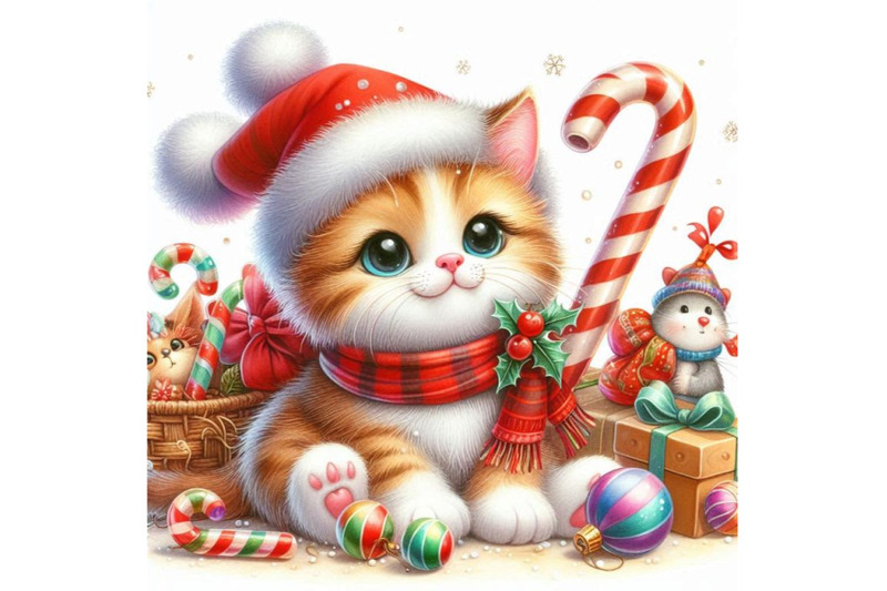 funny-kitten-element-for-holiday-greetings-card-and-kids