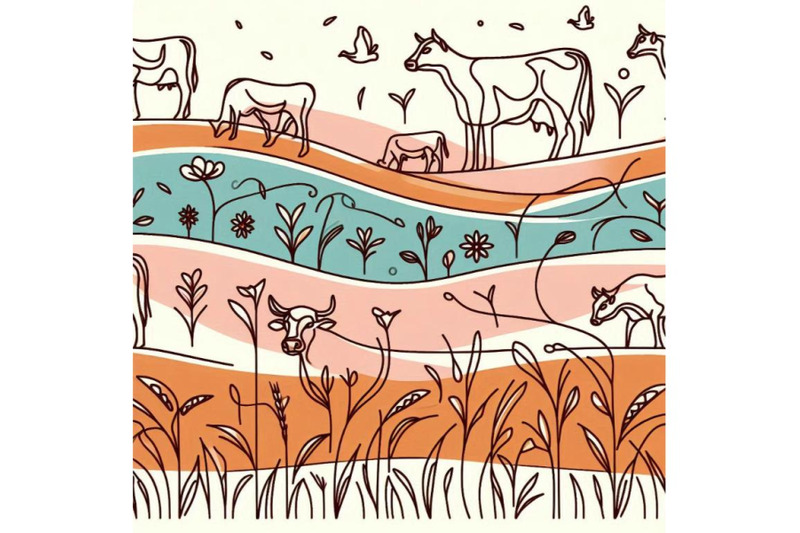 dairy-cow-on-the-field-seamless-pattern