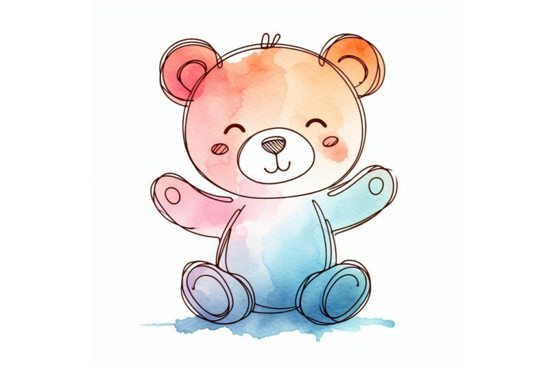 cute-teddy-bear-watercolor-illustration