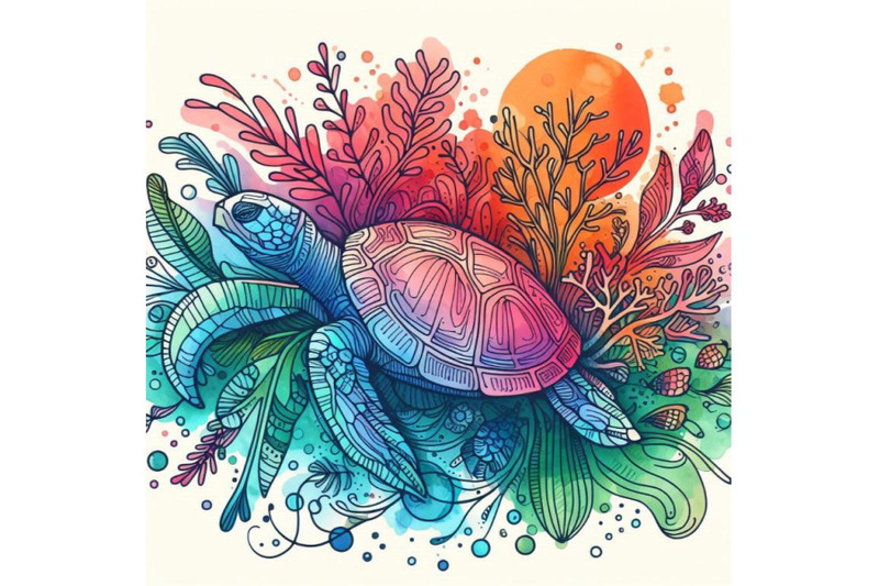 sea-turtle-sea-turtle-watercolor-illustration-underw