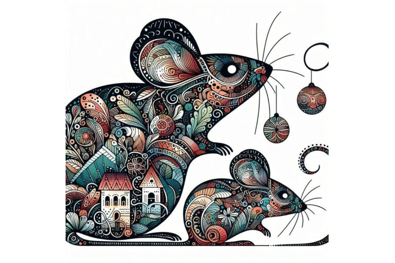 decorative-mice-watercolor-illustration-home-mous