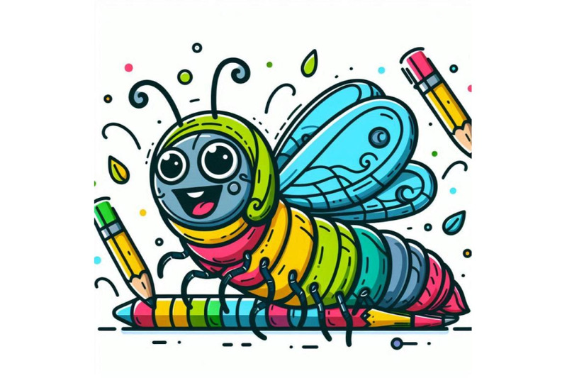 coloring-book-funny-cartoon-insect