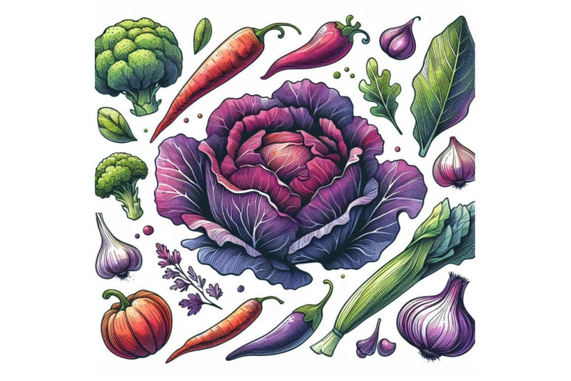 organic-vegetable-cabbage-watercolor-illustration