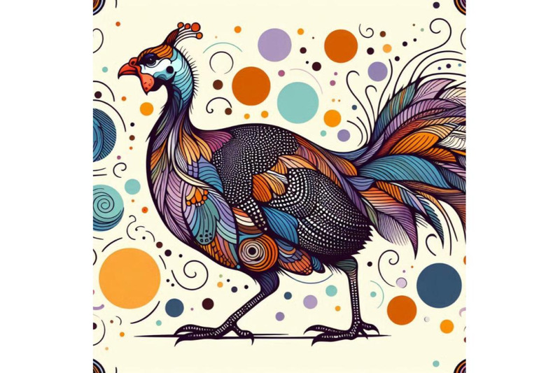 guinea-fowl-wild-bird-watercolor-seamless-pattern