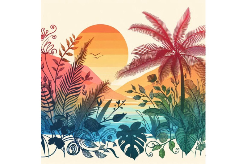 wild-nature-design-watercolor-tropical-background