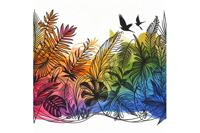 wild-nature-design-watercolor-tropical-background