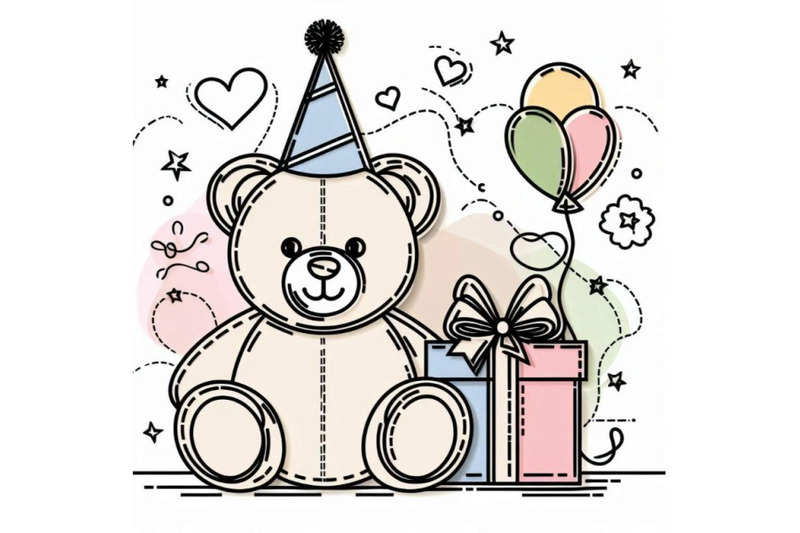 cute-toy-teddy-bear-and-birthday-card-background