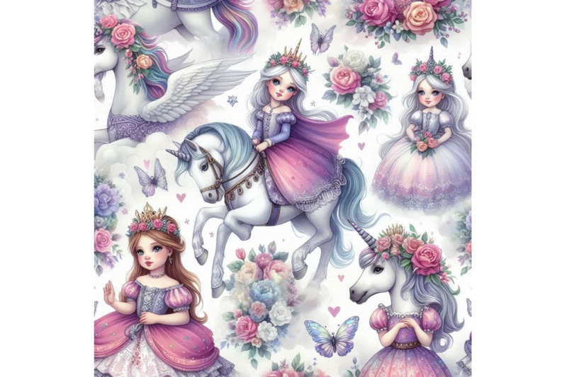 seamless-patterns-with-unicorn-and-princess