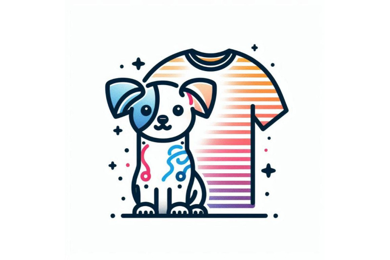 cute-dog-t-shirt-graphics-mini-dog-illustration-with