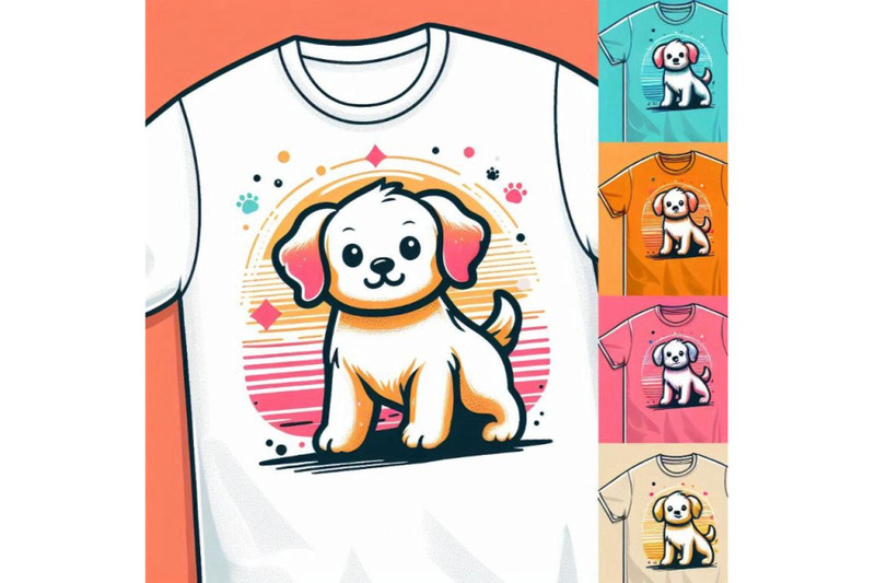 cute-dog-t-shirt-graphics-mini-dog-illustration-with